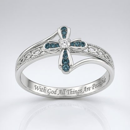 God's Promise Cross Ring