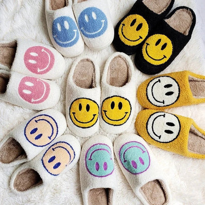 Happy Face Slippers - Buy 1 Get 1 Free