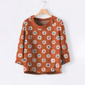 Japanese Art Print Lapel Loose Blouse elevenforest