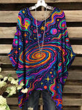 Women's Dazzling Galaxy Star Print Casual Top