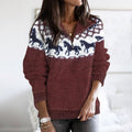 Vintage Horse Pattern Jacquard Stand Collar Zip Sweater elevenforest