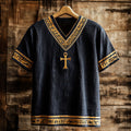 Ankh Ancient Egyptian Art Linen Shirt elevenforest