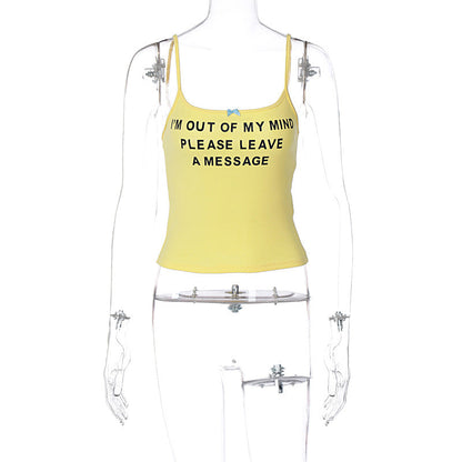 Letter Graphic Print Off Neck Camisole – Stylish and Versatile Outerwear