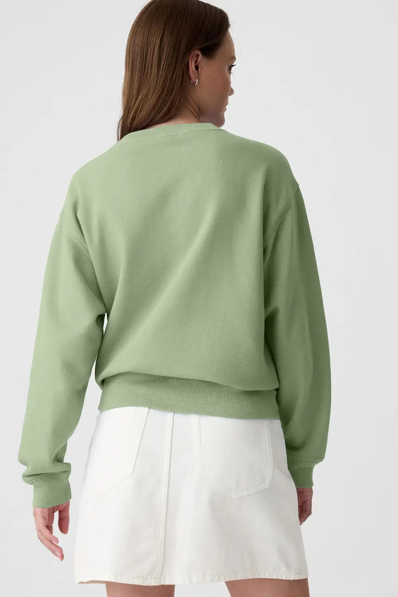 Smoke Green Drop Shoulder Sweatshirt