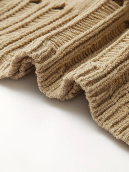 Hollow Out Stretch Sweater Vest