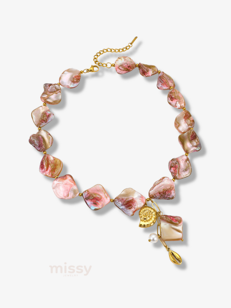 Saori Pink Shell Necklace