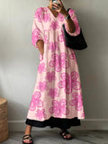 Women's Lace Flower Pattern Holiday Floral Pattern Cotton Dress