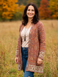 Women's Vintage Bohemian Print Cardigan elevenforest