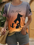 Comstylish Women's Prevention Of Cruelty To Animals Month Be Kind T-shirt