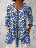 Women's Art Iris Floral Blouse elevenforest