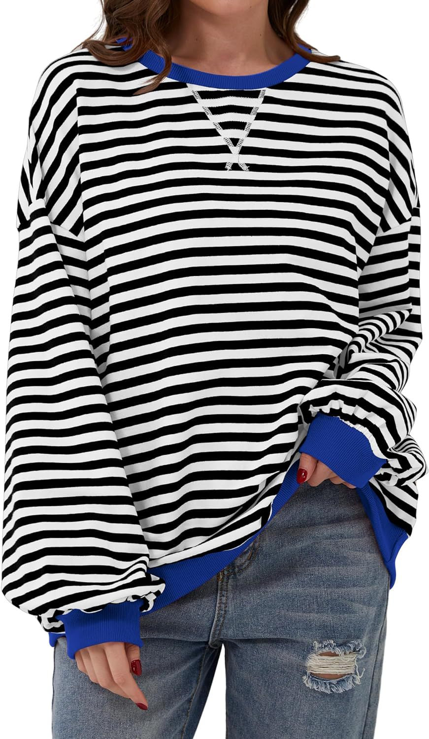 Naomi® | Loose-fitting, casual striped sweater