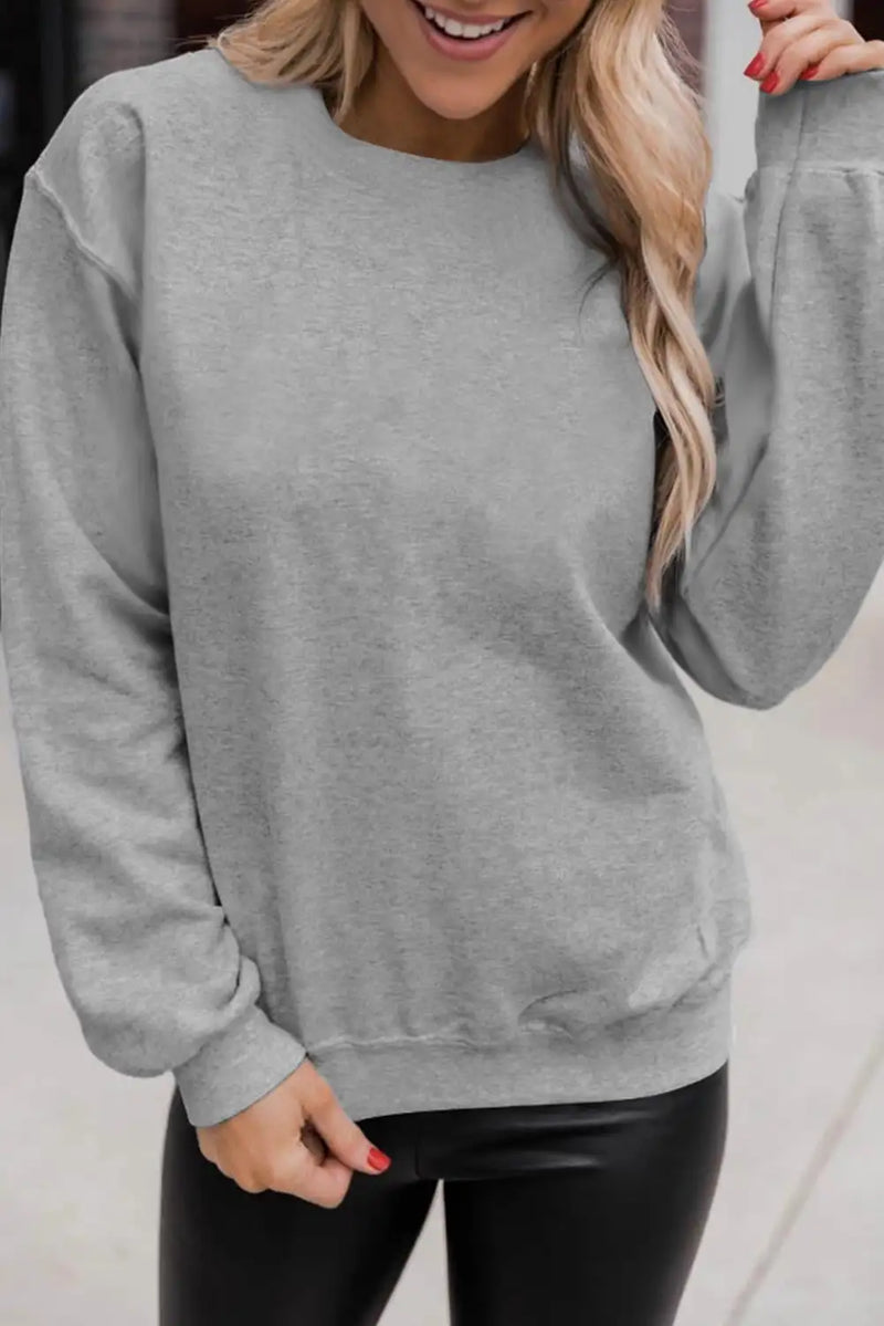 Gray Versatile Crewneck Sweatshirt