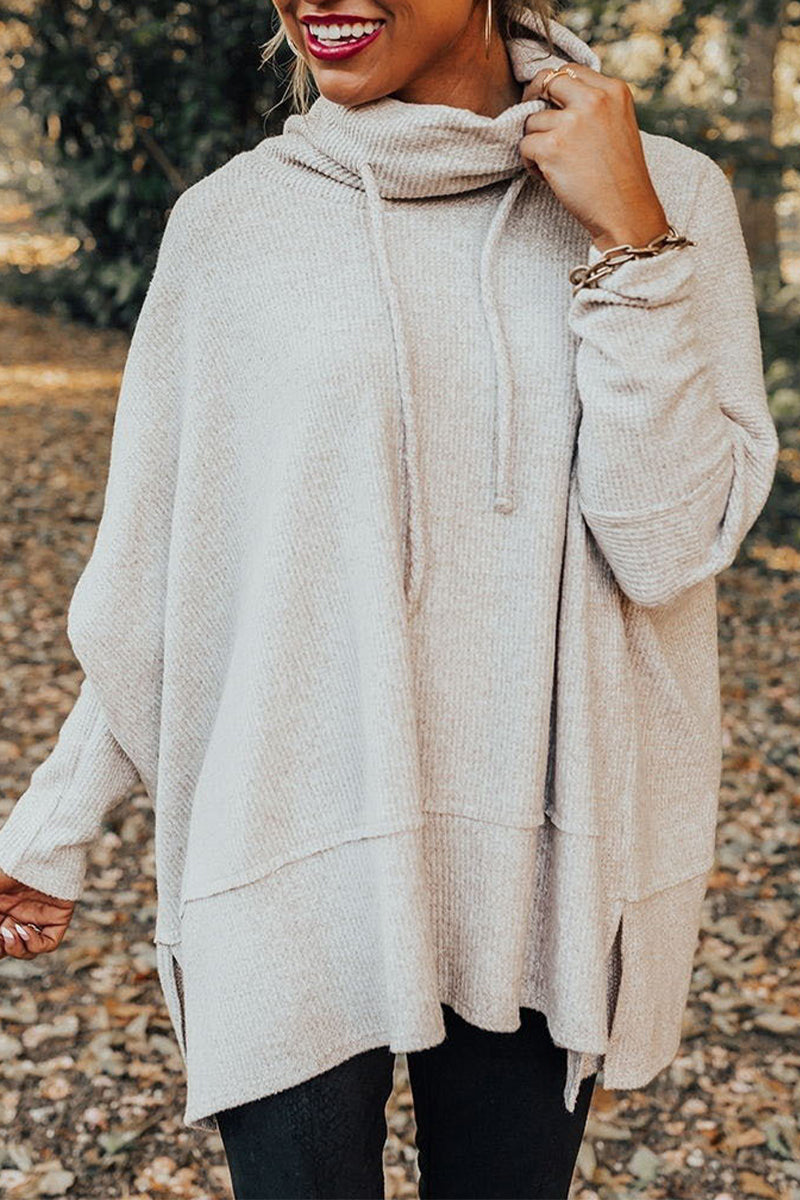 Color Turtleneck Hoodies
