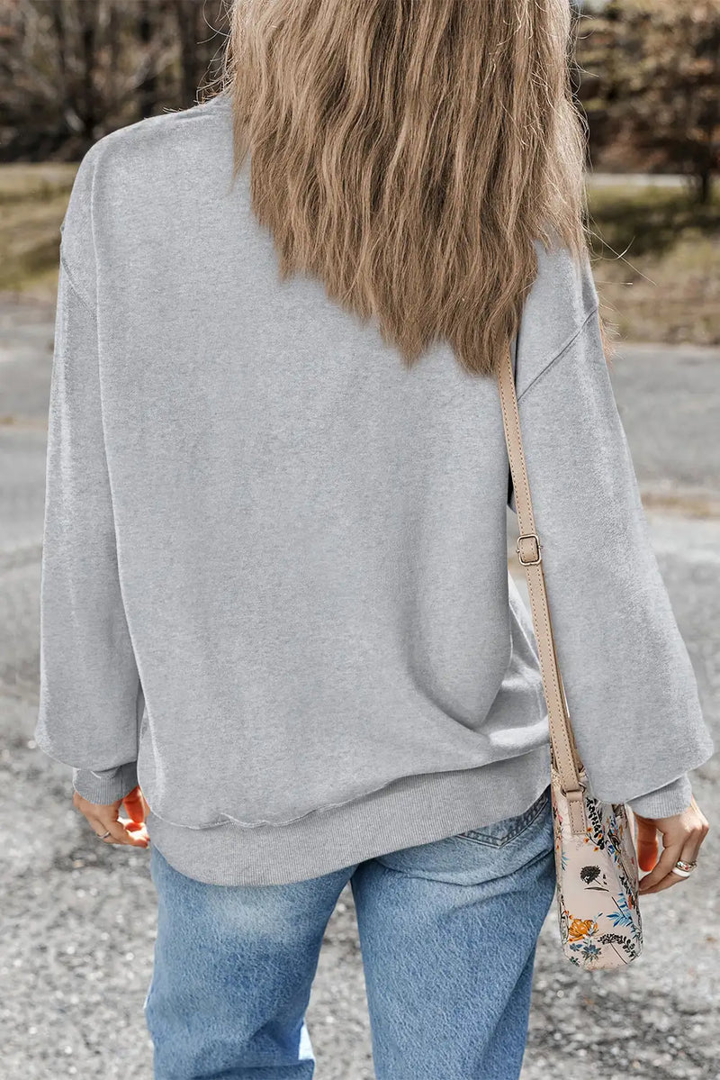 Cozy Light Grey Crewneck Sweatshirt
