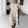 Cherry Blossom Japanese Flowy Midi Dress elevenforest