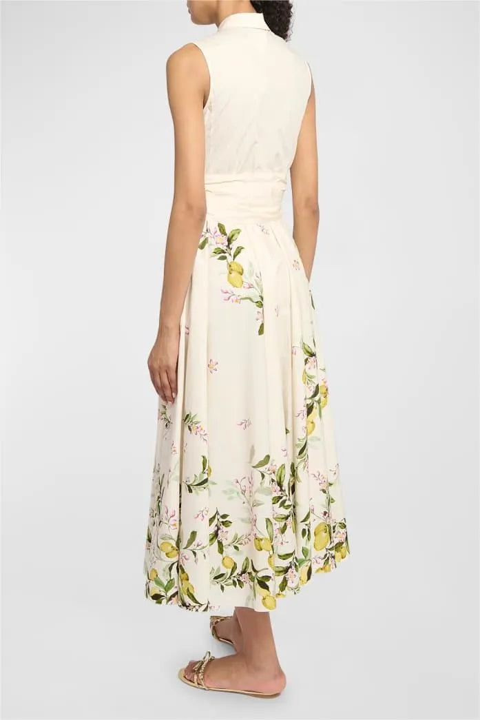 Sleeveless Lace Up Midi Dress