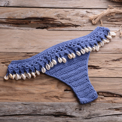 Personalized Hollow Out Cutout Beach Knitted Shell Pants for – Summer