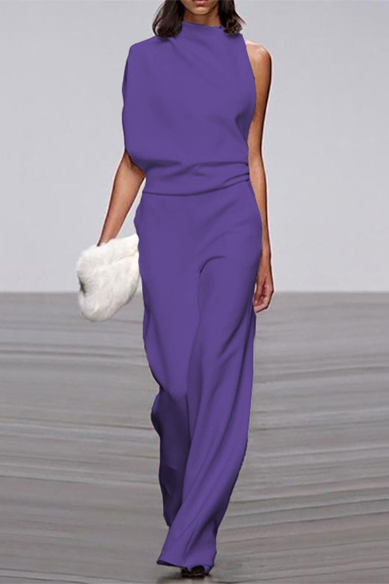 Half a Turtleneck Boot Cut Jumpsuits(12 Colors)