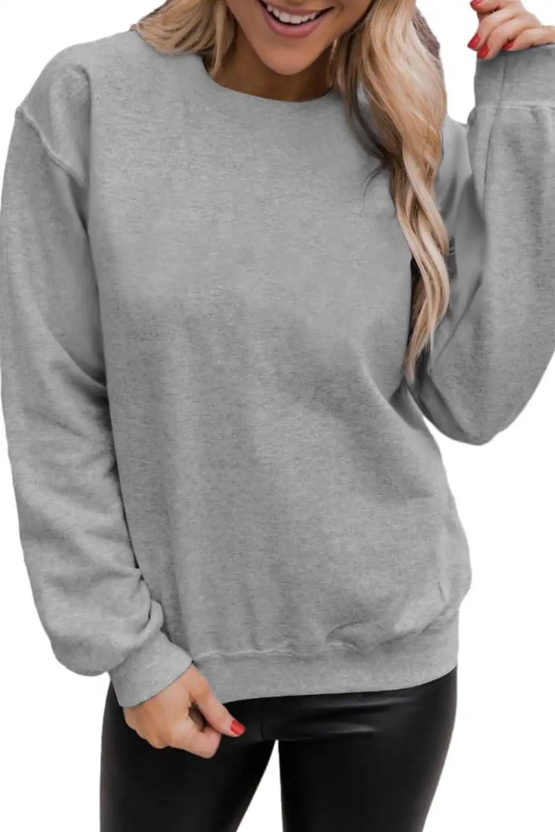 Gray Versatile Crewneck Sweatshirt