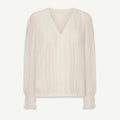 Women's Retro Lace Cotton And Linen Mid-length Sleeves V-neck Top elevenforest