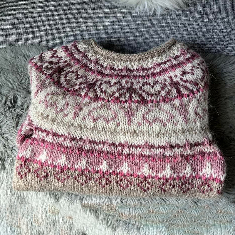 Women's Geometric Icelandic Art Cozy Sweater elevenforest
