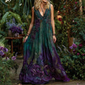 Women's Vintage Floral Embroidered Sleeveless Dress elevenforest