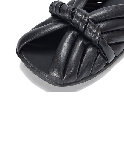 Summer Leahter Weave Flat Slippers Bn1013