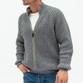 Retro Minimalist Simple Knitted Men's Zipper Sweater elevenforest