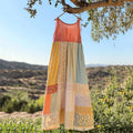 Vintage Floral Patchwork Art Linen Tank Dress elevenforest