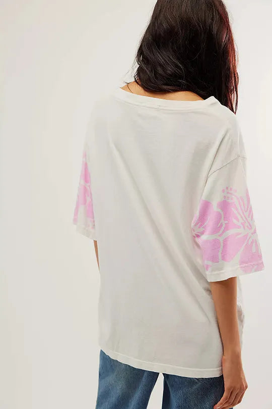Print Loose Round Neck Short Sleeve T-shirt