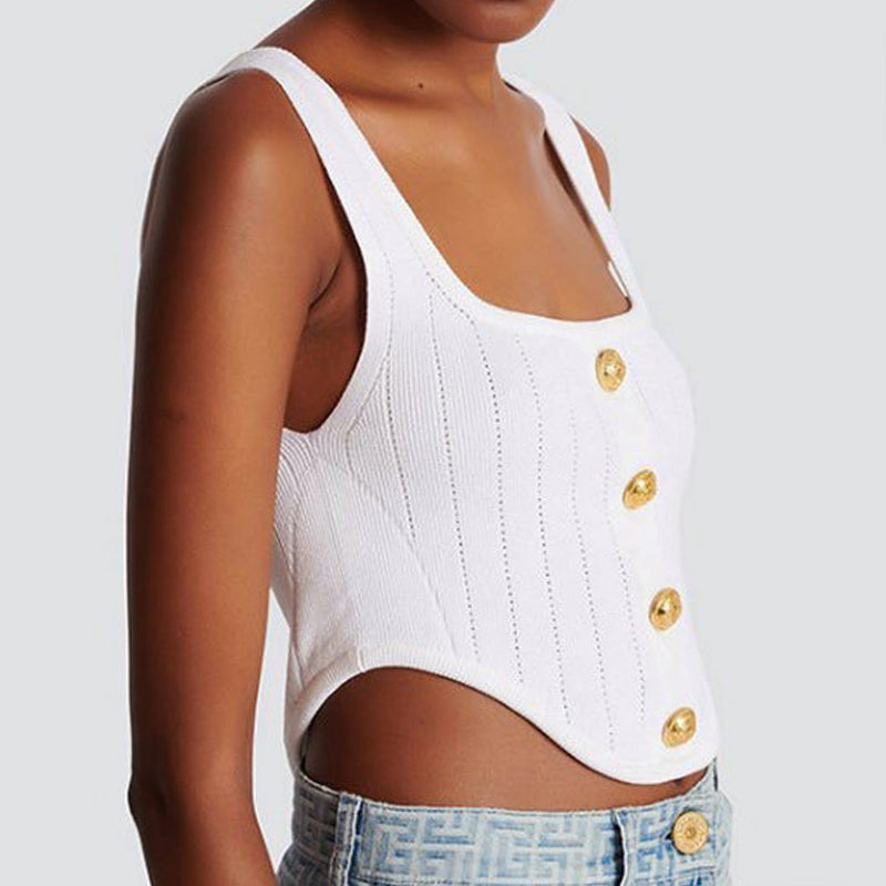 Summer All Matching Sleeveless Camisole Short Knitted Bottoming Shirt Online Influencer Pop