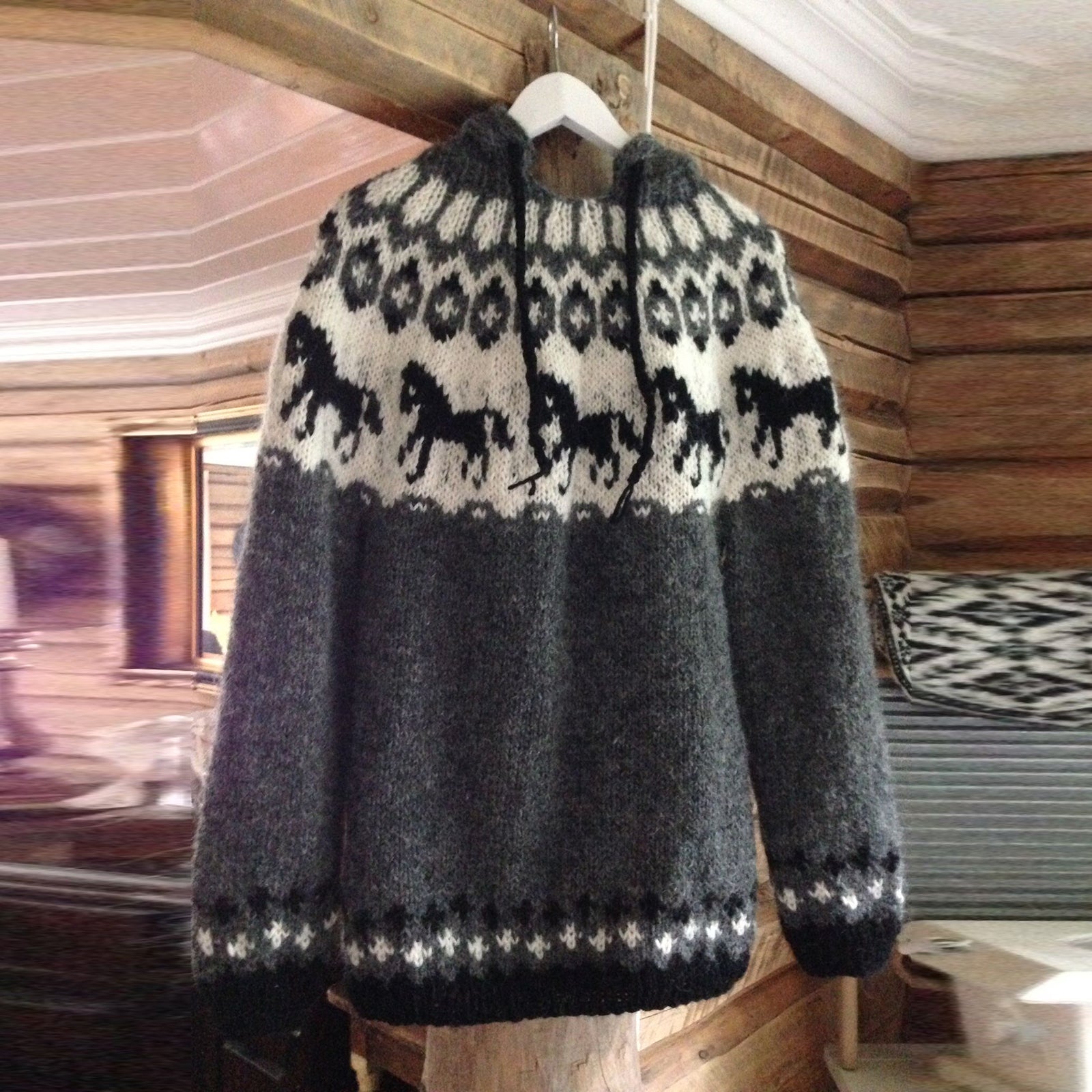 Men'S Vintage Jacquard Hooded Sweater elevenforest