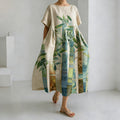 Comstylish Women's Japanese-style Bamboo Pattern Casual Dress