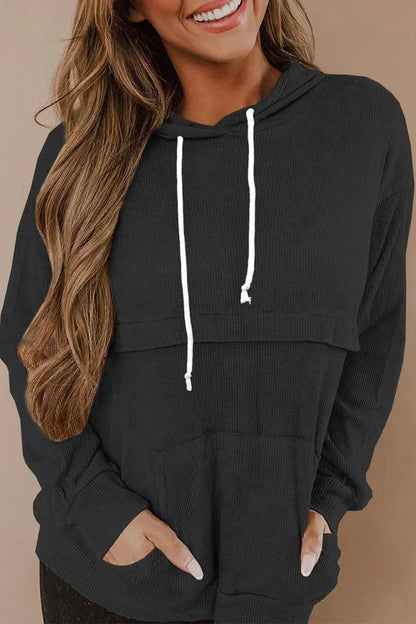 Color O Neck Hoodies(4 Colors)