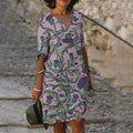 Scottish Thistle Art Print Midi Dress elevenforest