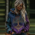 Women's Viking Celtic Knot Art Gradient Comfort Hoodie elevenforest