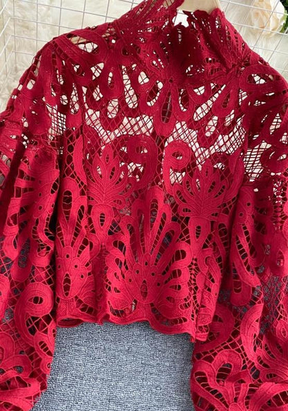 Crop Red Blouse