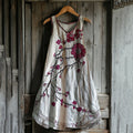 Women's Vintage Plum Art Pattern Comfort Dress elevenforest