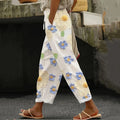 Women's Vintage Floral Print Comfort Casual Pants elevenforest