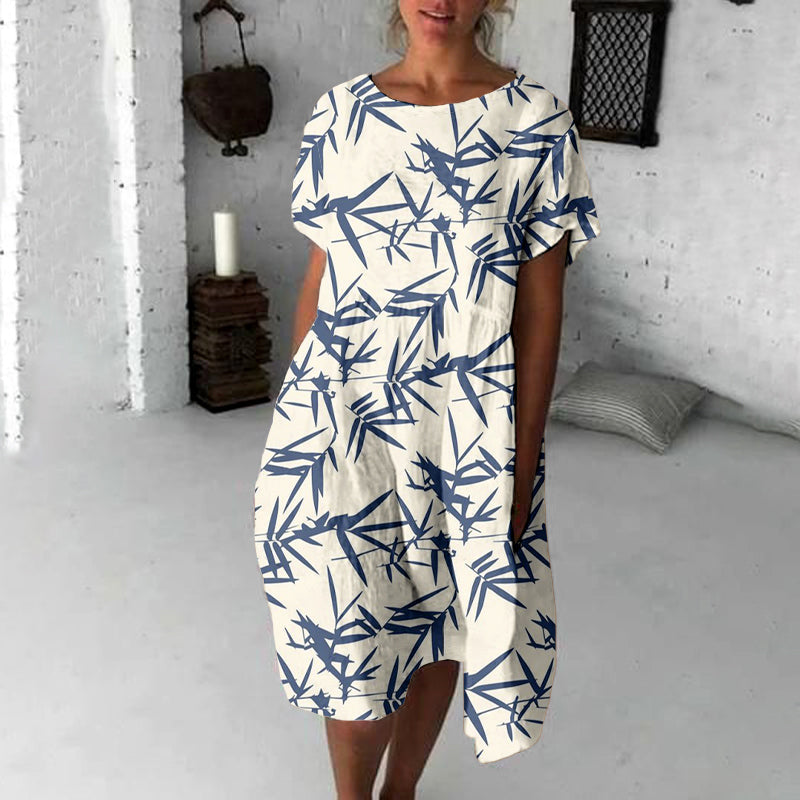 Bamboo Forest Japanese Art Flowy Midi Dress elevenforest