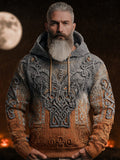 Men's Vintage Halloween Viking Embroidered Sweater elevenforest