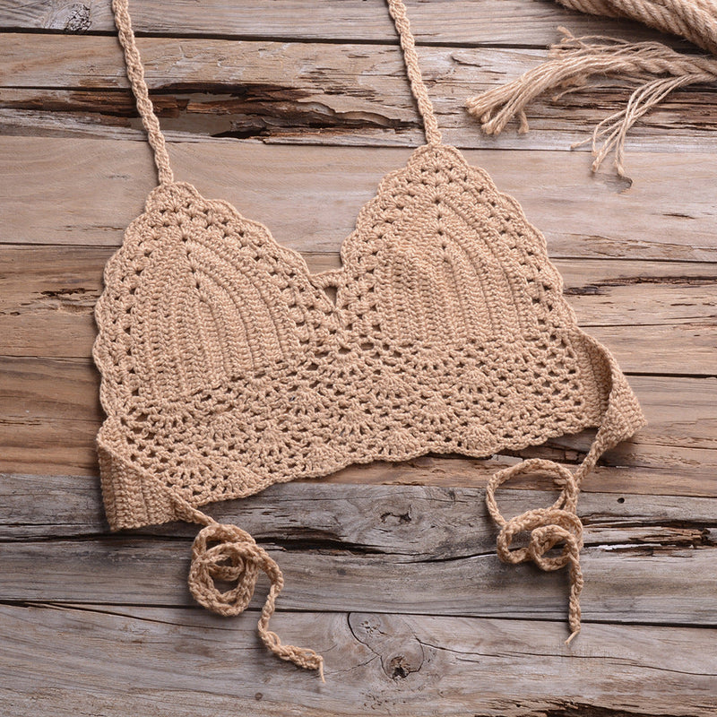 Personalized Hollow Out Cutout Beach Knitted Shell Pants for – Summer