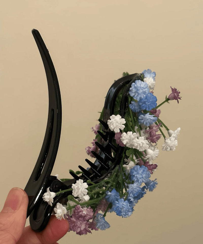 Retro Rainbow Resin Baby's Breath Hairpin