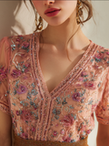 Bohemian Style Maple Leaf Pattern Printed Long-sleeve Sweatshirt elevenforest