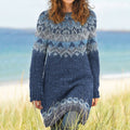 Vintage Fairman Island Tribal Pattern Cozy Sweater Dress elevenforest