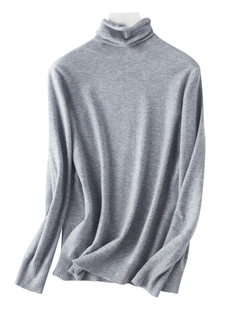 Autumn Winter Sweater Turtleneck Slim Fit Basic Pullovers Korean Knit Tops Bottoming Sweater Stretch Jumpers
