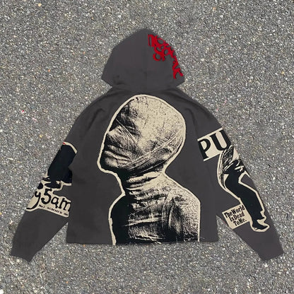 Dark Mummy Visual Pullover Hoodie