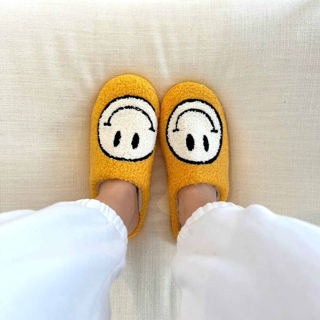 Happy Face Slippers - Buy 1 Get 1 Free