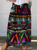 Women's Art Painting Ethnic Art Block Print Skirt