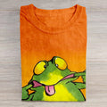 Funny Frog Art Short-sleeved T-shirt elevenforest